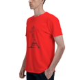 thumbnail image 4 of T-Shirt à Manches Courtes de Base pour Hommes de la Mode des Jeux Sportifs de Paris 2024 Rouge 4TG, 4 of 5