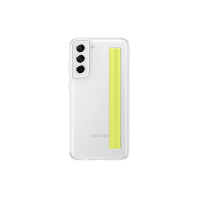Funda para Samsung Galaxy S21 FE Transparente con Correa Blanca
