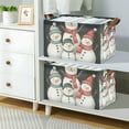thumbnail image 2 of Yayeee Foldable Storage Basket for Shelves with Handles Waterproof Cloth Bins, Snowman Family, 2 of 7