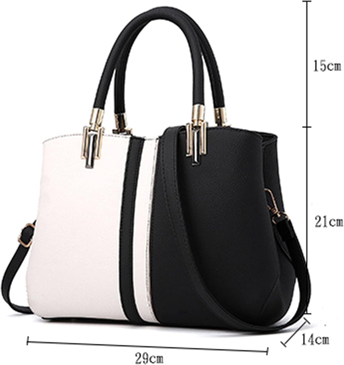 Purses and Handbags for Women Fashion Colorblock Zipper Top Handle Bags Leather Satchel Totes Work Shoulder Bag
