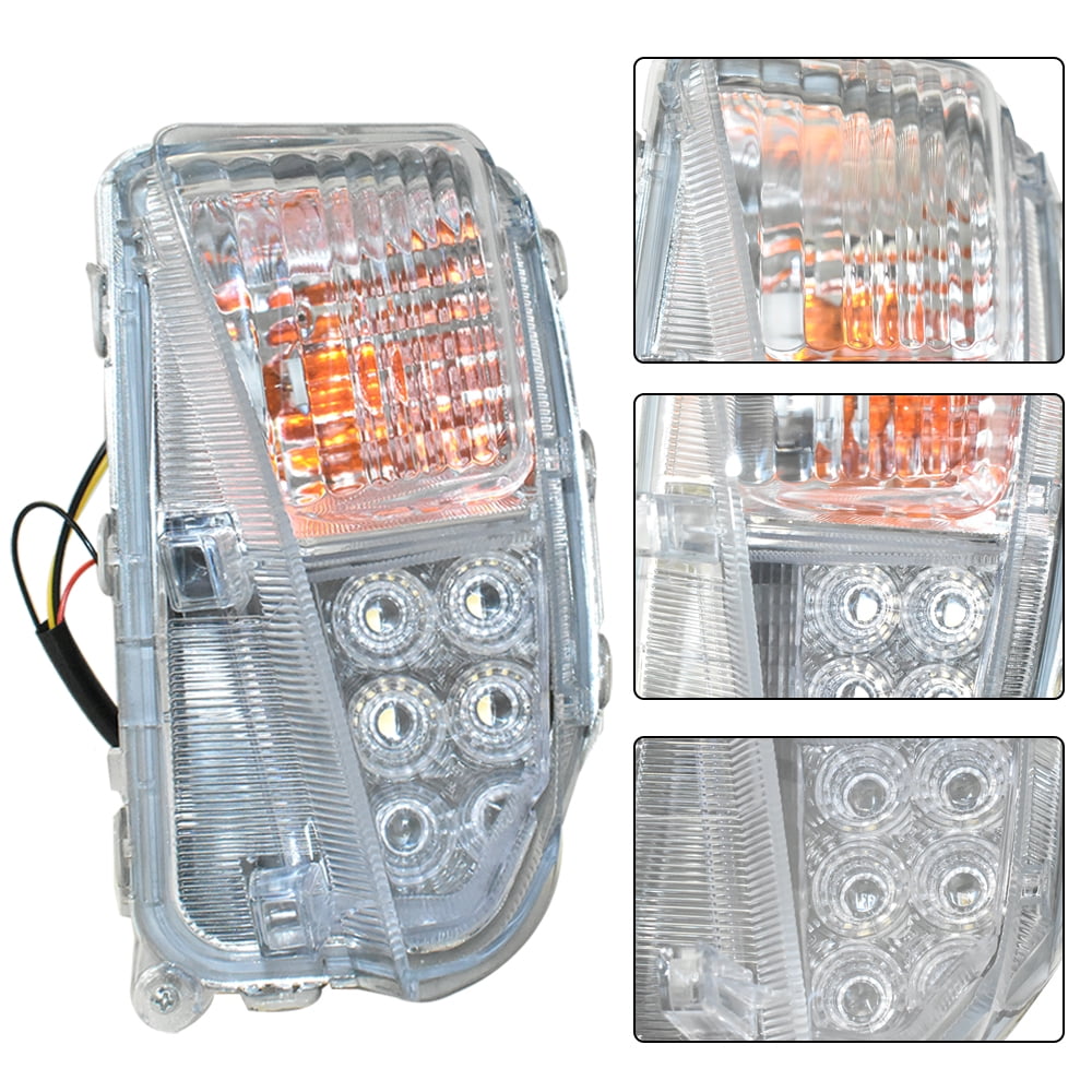 labwork 2Pcs DRL LED Fog Lights Assembly Replacement for 2010-2015 Toyota Prius Clear Lens Left+Right Side