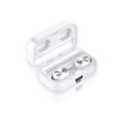 thumbnail image 1 of Cateissary Paquete de 2 auriculares inalámbricos, portátiles, compatibles con Bluetooth, pantalla LED, recargable por USB, linterna de Cables de audio/vídeo blanco, 1 of 6