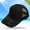 Black, variant on HongHeng Adult Casual Travel Sunscreen Inflatable Fan Cap Summer Men and Women General Breathable Letters Sun-shading Peaked Cap