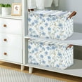 thumbnail image 2 of Yayeee Foldable Storage Basket for Shelves with Handles Set of 2 Waterproof Cloth Bins, Forget Me Not, 2 of 7