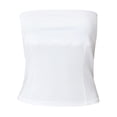 thumbnail image 3 of Women Sleeveless Tube Top Minimalist Casual Breathable Strapless Tube Top for Girls White S, 3 of 6