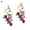 B, variant on AYYUFE 1 Pair Vivid Charming Dangle Earrings Alloy Fruit Grape Drop Stud Earrings Jewelry Acessories Alloy Pink