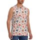 thumbnail image 2 of Fotbe Paris Men's Camiseta sin Mangas Estampada para Hombres, Playera Casual para Gimnasio, Entrenamiento, Playa-3X-Large, 2 of 7
