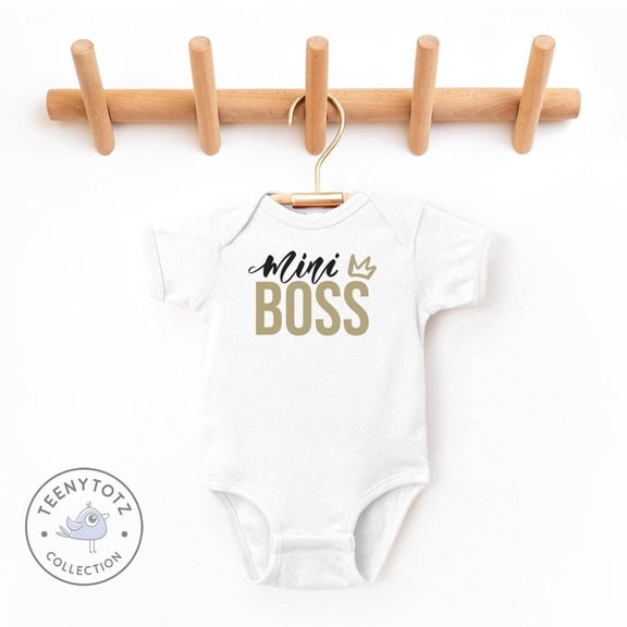 Baby Bodysuit BELLA CANVAS Mini Boss Bodysuit, Boss Baby Romper, Cute Baby Bodysuit, Funny Baby Clothes, Baby Shower Gift