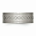 thumbnail image 3 of Titanium Cross Design Flat 8mm Brushed Band Size: 9; for Adults and Teens; for Women and Men, 3 of 7
