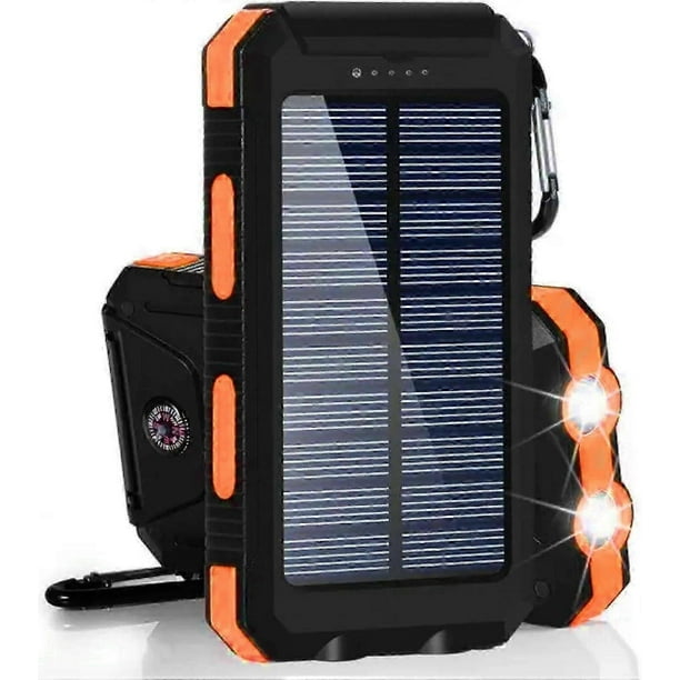 Solar Power Bank Charger, 20000mah Portable Solar Battery Charger with LED Torch, Compass, Outdoor Solar Phone Charger for Phone, Tablet, Camping