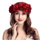 thumbnail image 1 of Diadema de rosas, tocado de flores, diadema nupcial de rosas, diadema de corona de flores, diadema de guirnalda de flores ajustable, corona de fiesta, 1 of 5