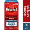MegaRed 1000mg Ultra Strength Omega-3 Krill Oil, 30 Softgels