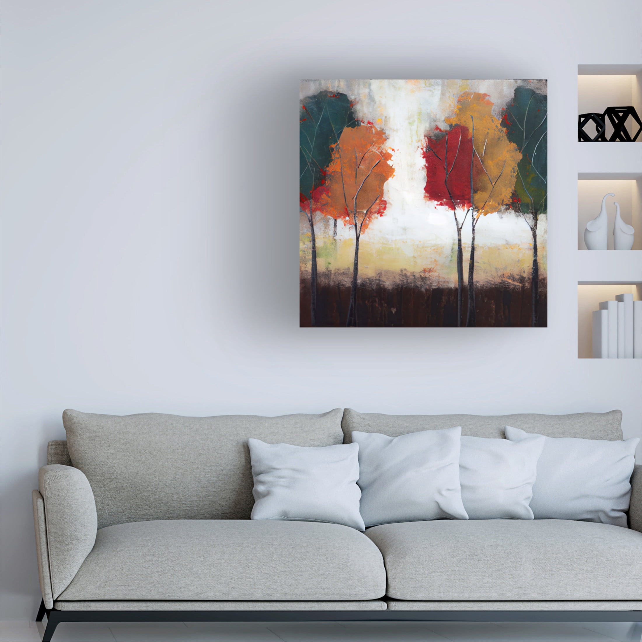 Canvas Wall Art - Sasha 'Manchester Autumn II' Wall Art for Living Room, Bedroom, or Office Décor by Trademark Fine Art - 18 x 18 Inches
