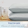thumbnail image 3 of California Design Den 100% Cotton Pillowcases, Pillow Case Set of 2, Luxury 400 Thread Count Sateen Pillowcases, Match with Our 400 Thread Count Sheets, 3 of 8