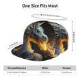 thumbnail image 4 of Hirioo Golden White Fire Dragon for Baseball Cap Men Cap Flat Brim for Men Women Teens Adjustable Baseball Cap, 4 of 7