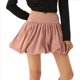 thumbnail image 3 of Minifalda Acampanada de Cintura Alta con Volantes para Mujer, Estilo Urbano Rosa XL, 3 of 10