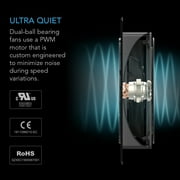 AC Infinity AIRPLATE T8, Quiet Cooling Dual-Fan System 6 with Thermostat Control, for Home Theater AV Cabinets