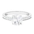 thumbnail image 5 of Silvago Jewel 1.6 Ct Round Cut Simulated Diamond Rings for Gifts - 14k White Gold Rings for Gifts - Christmas Special Gift for Her - Heart Shape Proposal Rings - Forever Diamond Ring for Women's, 5 of 8