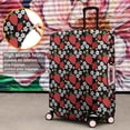 thumbnail image 4 of Red Strawberry Plants Flower Black Pattern Luggage Cover Fashion Suitcase Cover Baggage Covers Fit 25-28 Inch Luggage (Go Travel), 4 of 5