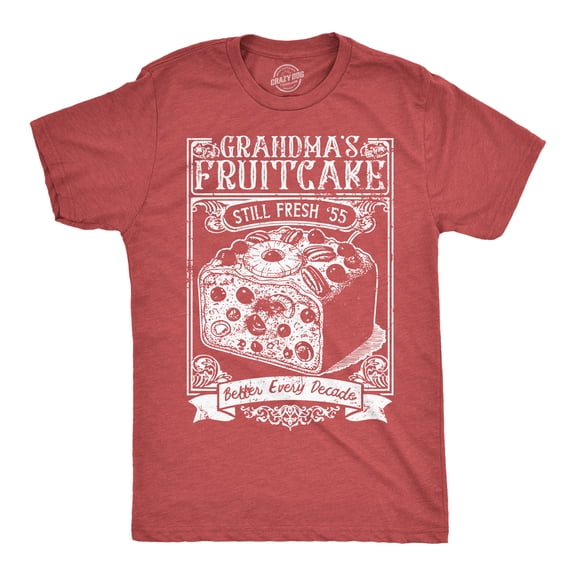 Womens Funny T Shirts Grandmas Fruitcake Sarcastic Christmas Graphic Novelty Tee For Ladies Womens Graphic Tees