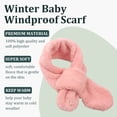 thumbnail image 3 of Fleece Boys Girls Scarf Warm Winter Autumn Kids Collar Scarf Neck Warmer Children Scarf 1-6 Years (Pink), 3 of 5