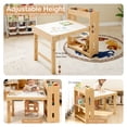 thumbnail image 3 of Toddler Sensory Table with Storage Shelves, Adjustable Height Kids Art Desk with Bookshelf, Wooden Activity Play Desk and Chairs for Children 1-6 Years, 3 of 10