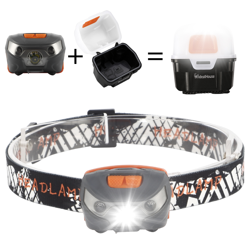 USB Rechargeable Headlamp, Waterproof Headlamp with Five Light