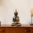 thumbnail image 4 of Estatua de Buda Figuras de oro brilnte Escultura Meditación El 11.5x7.8x19.3cm Sunnimix Estatua de Buda tailandés, 4 of 7