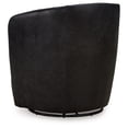 thumbnail image 5 of Bowery Hill Leather Upholstery Contemporary Black Swivel Chair, 5 of 6