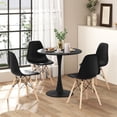 thumbnail image 2 of Gymax Ensemble de Salle à Manger 5 Pcs Table à Manger Ronde Moderne 4 Chaises pour Petite Cuisine, 2 of 9