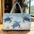 Beach Turtle Pattern Tutolipy Convenient Quilted Duffle Bag for Women, Multi-pocket Quilted ...