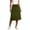 Z152-Army Green, variant on Womens Skirts Summer Midi Flared Ruffle Color Block Lightweight Women's Flowy Handkerchief Hemline Midi Skirt