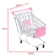 thumbnail image 3 of Hand Push Shopping Cart Supermarket Trolley Pink, 3 of 8