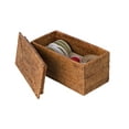 thumbnail image 6 of Kouboo La Jolla Rectangular Rattan Storage Basket with Lid, Honey Brown, 6 of 6