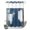Denim Blue, Slate Gray, variant on No Hook Shower Curtain, Blue Grey Shower Curtains for Bathroom with See Through Top Window, Contemporary Simple Abstract Aesthetic Art Waterproof & Washable Bath Curtain Stand Up Stall 36"x72"
