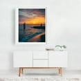 thumbnail image 2 of Point Judith Sunset - Narragansett Rhode Island Photography Sunset Beach Ocean Coastal Waves Nature Landscape White Framed Wall Art Print 12 x 16 inches, 2 of 3