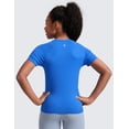 thumbnail image 2 of CRZ YOGA Girls Seamless Short Sleeve Athletic T Shirts Active Sports Casual Tees Crew Neck Kids Teen, 2 of 4