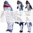 thumbnail image 4 of larppty Shark Blanket Hoodie Onesie for Adult & Kid, Wearable Shark Sleeping Bag, Soft Cozy Onesie Costume, 4 of 7