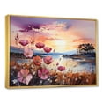 thumbnail image 2 of Designart "Sunset Amongst Wildflowers" Wildflowers Floater Framed Canvas Art Print, 2 of 5