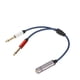 thumbnail image 1 of Cable De Audio De 6,35 Mm A Doble De 6,35 Mm, Nailon Flexible + aleación De Aluminio Cable De Audio Divisor En Y Duradero Para Equipos De Interfaz De 6,35 Mm Para Dispositivos De, 1 of 7