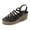 Black, variant on Women's Espadrilles Wedge Sandals Ankle Strap Platform Open Toe Stylish Lightweight High Heels Dressy Summer Slip on Shoes Black Size 9