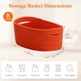 thumbnail image 2 of Lifewit 6 Pack Woven Baskets for Storage, Cotton Rope Baskets Cube Storage Bins, Cute Small Shelf Baskets for Organizing, Round Storage Box Caddy for Closet, Living Room, Bedroom, Playroom, Orange, 2 of 8