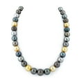 thumbnail image 1 of 14K Gold 10-13mm Tahitian & Golden South Sea Multicolor Cultured Pearl Necklace - AAAA Quality, 17" Length, 1 of 6
