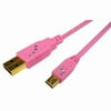 Cables Unlimited KaBLING Pink 2 Meter High-Speed USB 2.0 Gold Connector Mini5 Cable