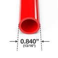 thumbnail image 2 of 1/2" Size Furniture Grade PVC Pipe, 40", Red (3-Pack), 2 of 2