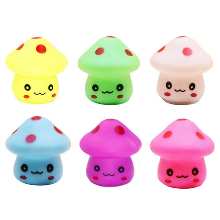 

6Pcs Mushroom Night Lamps Beautiful LED Night Lights Desk Home Decorations