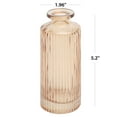 thumbnail image 3 of Mainstays Mini Ribbed Translucent Glass Tabletop Indoor Vase, 5.2", Champagne, 3 of 6