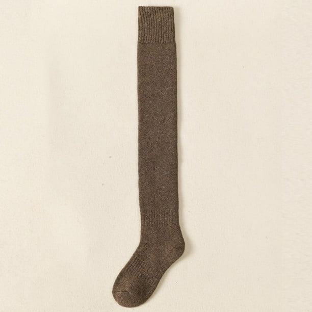 Calcetines largos de tubo hasta la rodilla para mujer, con lazo aislante grueso y calcetines hasta el muslo para mujer