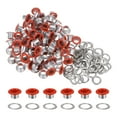 thumbnail image 1 of Unique Bargains 100 Pcs Œillets 1/4 Pouce (6mm) Trou d'Identification Œillet Autoportant en Métal avec Rondelles pour Cuir Orange, 1 of 7