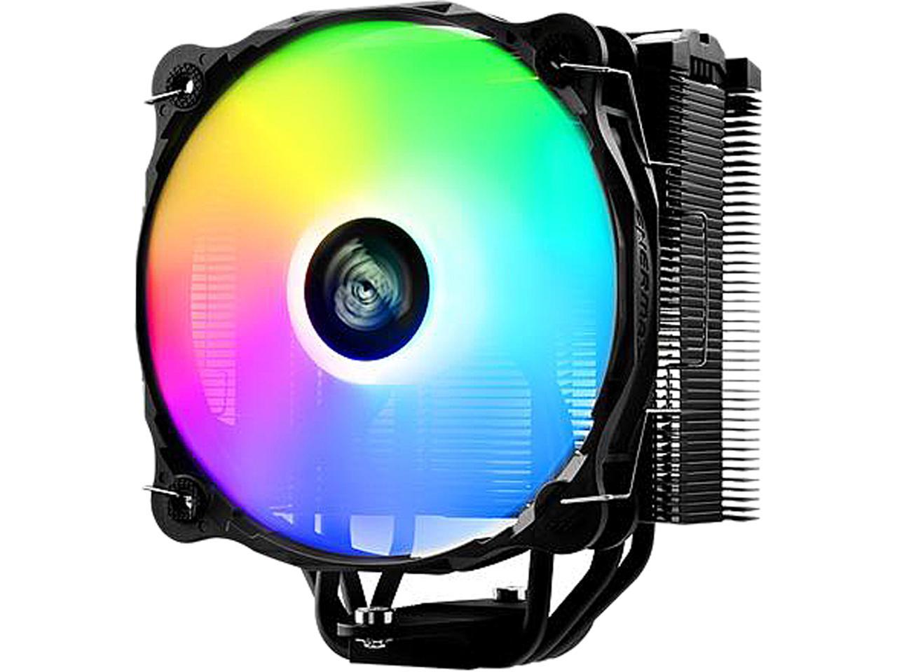 Enermax ETS-F40 ARGB CPU Air Cooler, 200W+ TDP for Intel/ AMD Universal Socket, AM4 & AM5 / LGA 1700/1200/1151, 4 Direct Contact Heat Pipes, 140mm Silent PWM Fan - AM5 & LGA1700 Ready - image 3 of 8